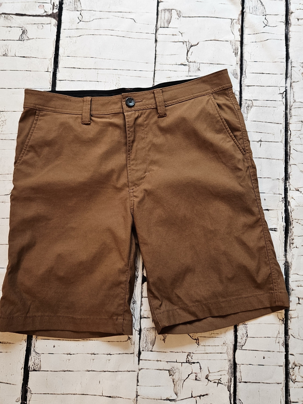 prAna Brion Men's Size 34 Stretch Hiking Trail Travel Shorts Brown Performance